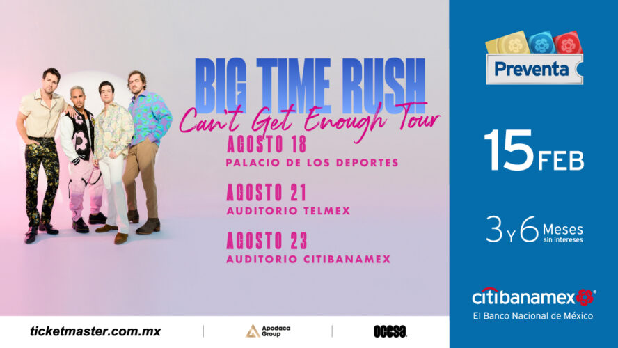 Big Time Rush visitaran la Cdmx, Monterrey  y Guadalajara.