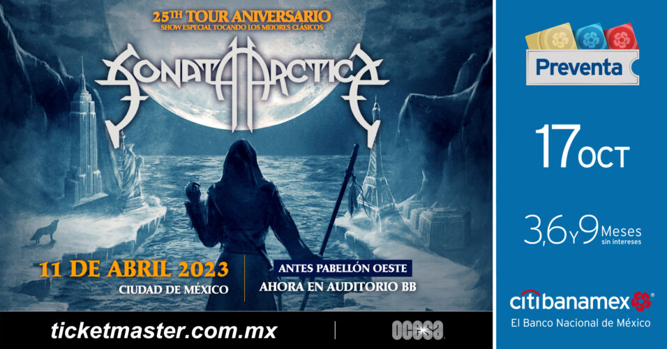 Sonata Arctica confirma su fecha en la cdmx