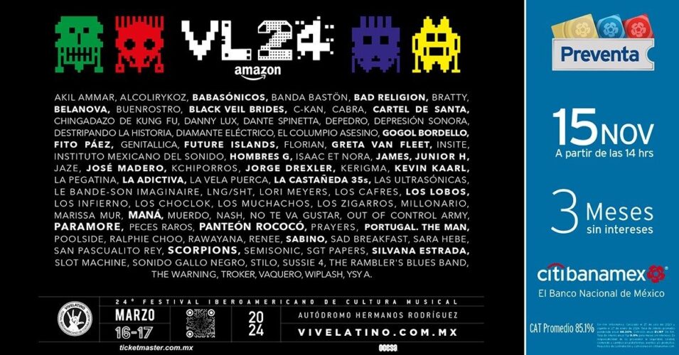 ¡Ya tenemos cartel del Vive Latino para su edición 2024!