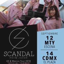 ¡La banda de rock japonesa SCANDAL regresa a México este Septiembre!
