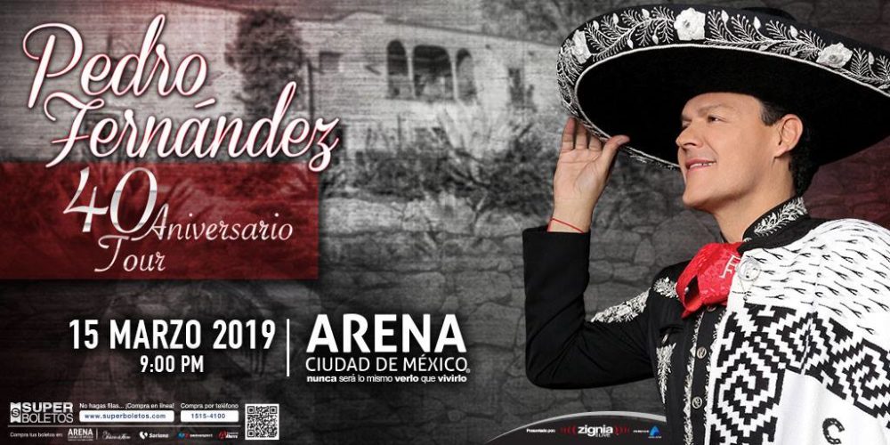 Pedro Fernández llega a la Arena Ciudad de México con su 40 ANIVERSARIO TOUR