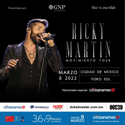 RICKY MARTIN RETOMA TOUR “MOVIMIENTOS”