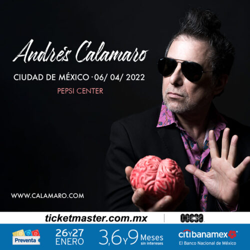 Desde Argentina regresa Andrés Calamaro a la CDMX
