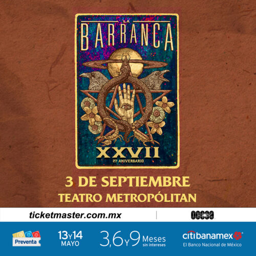 La BARRANCA festeja su 27 aniversario en CDMX.