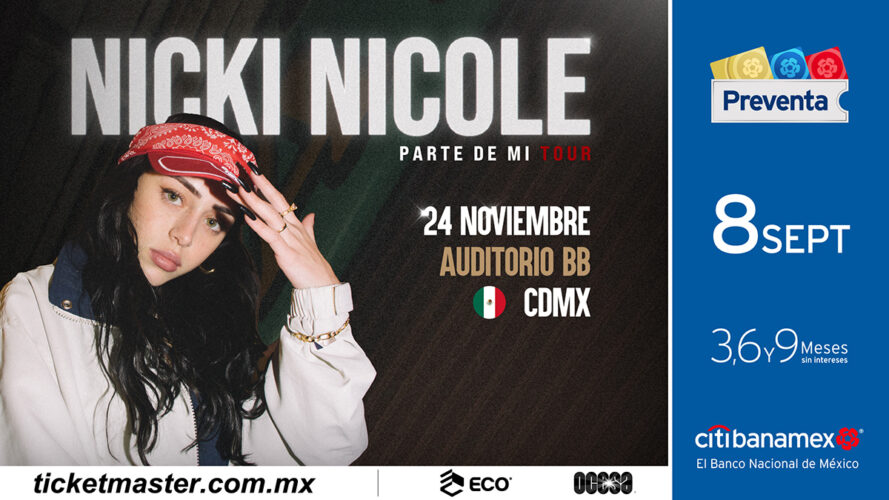 Nicki Nicole anuncia fechas en México y Guadalajara