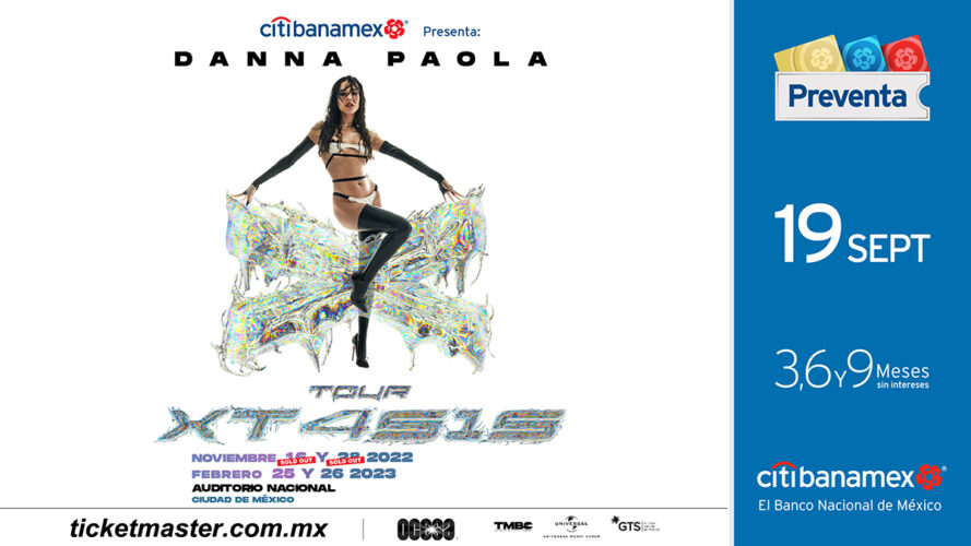 Danna Paola abre dos fechas más en el Coloso de Reforma.