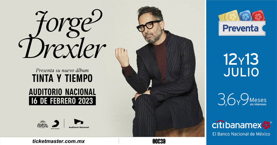Jorge Drexler presentara su ultima producción en el Coloso de Reforma